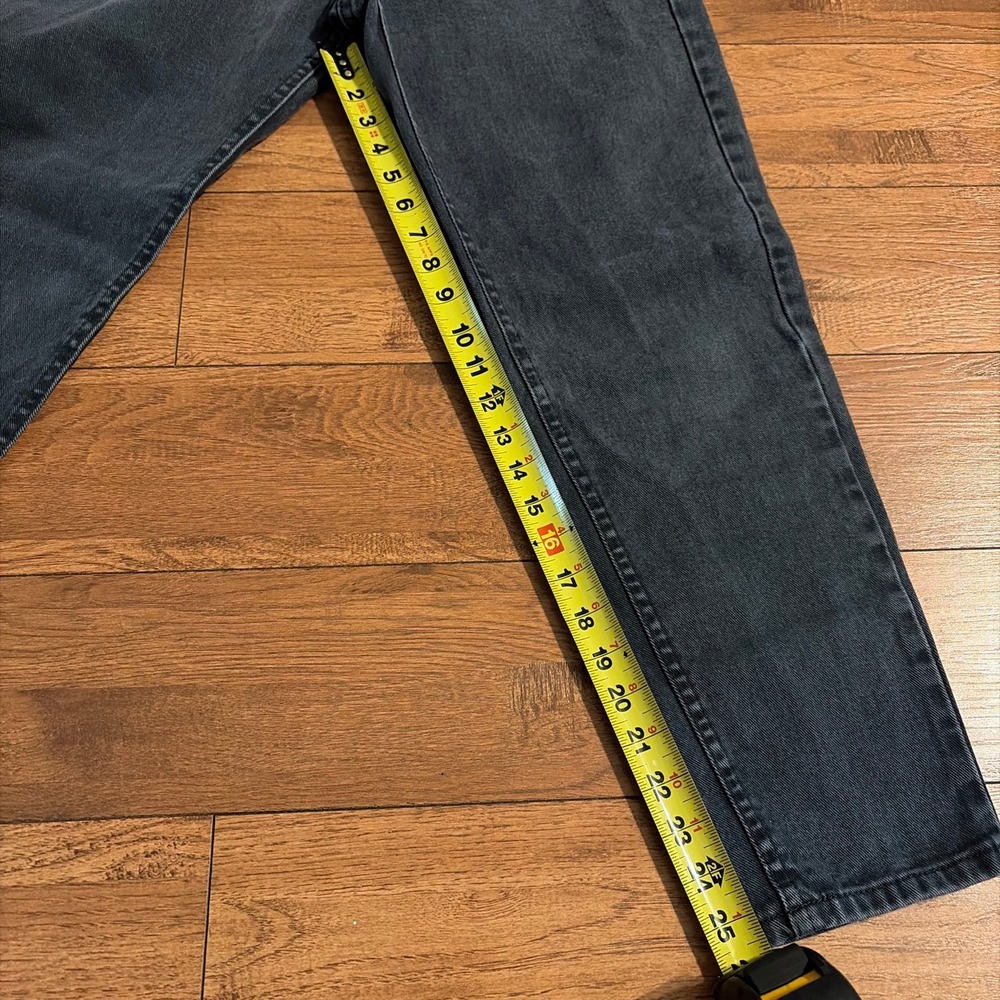 Vintage Lee Riveted Black High Waisted Tapered Mom Jeans Size XS - Picture 6 of 8